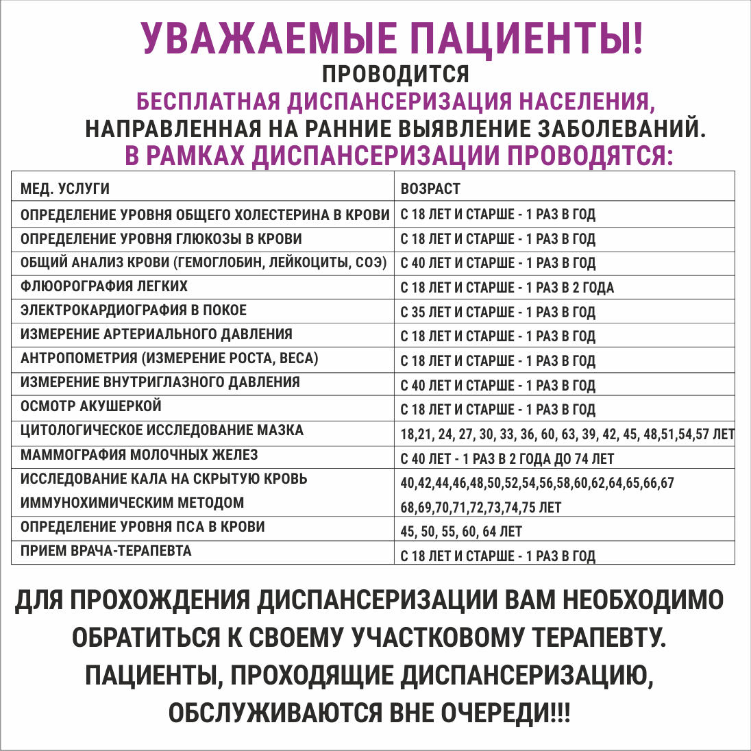 Время приема пациентов. Анализы при диспансеризации взрослого населения 2021. Перечень обследований при диспансеризации в 2021 году. План диспансеризации взрослого населения 2021. Года для прохождения диспансеризации в 2020 году.